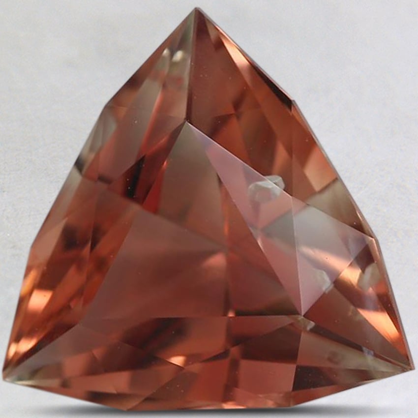 10.2mm Unheated Peach Modified Trillion Oregon Sunstone