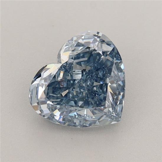 0.94 Ct. Fancy Intense Blue Heart Lab Grown Diamond