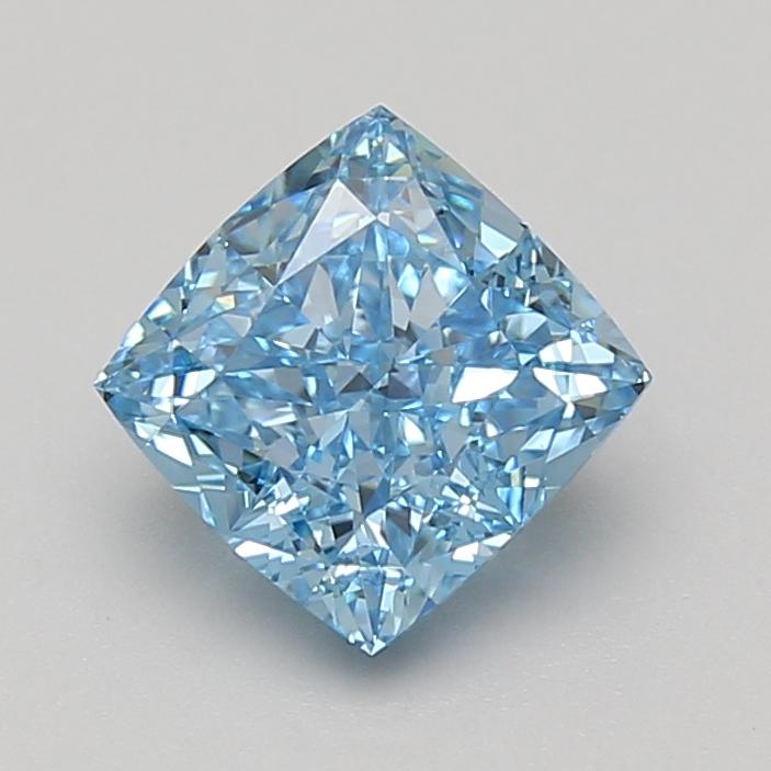 2.07 Ct. Fancy Vivid Blue Cushion Lab Grown Diamond