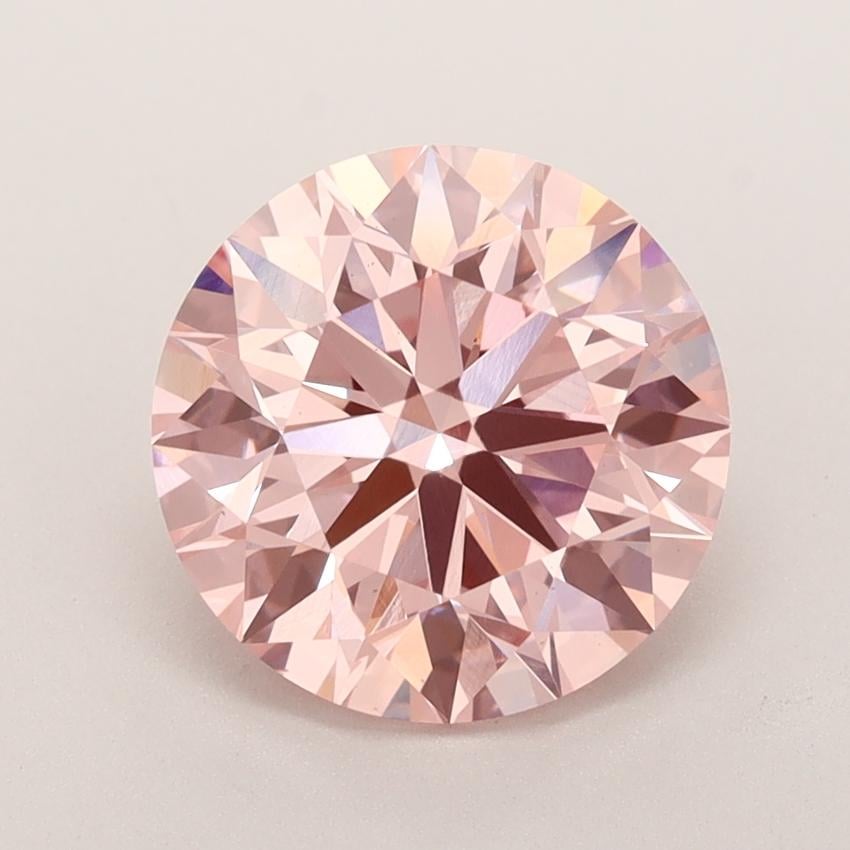 3.16 Ct. Fancy Vivid  Pink Round Lab Grown Diamond
