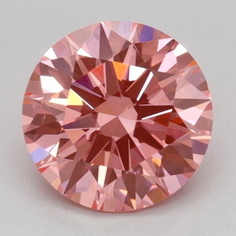 1.52 Ct. Fancy Vivid Pink Round Lab Grown Diamond