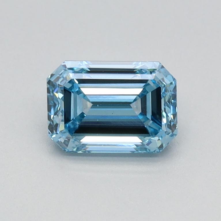 0.65 Ct. Fancy Intense Blue Emerald Lab Grown Diamond