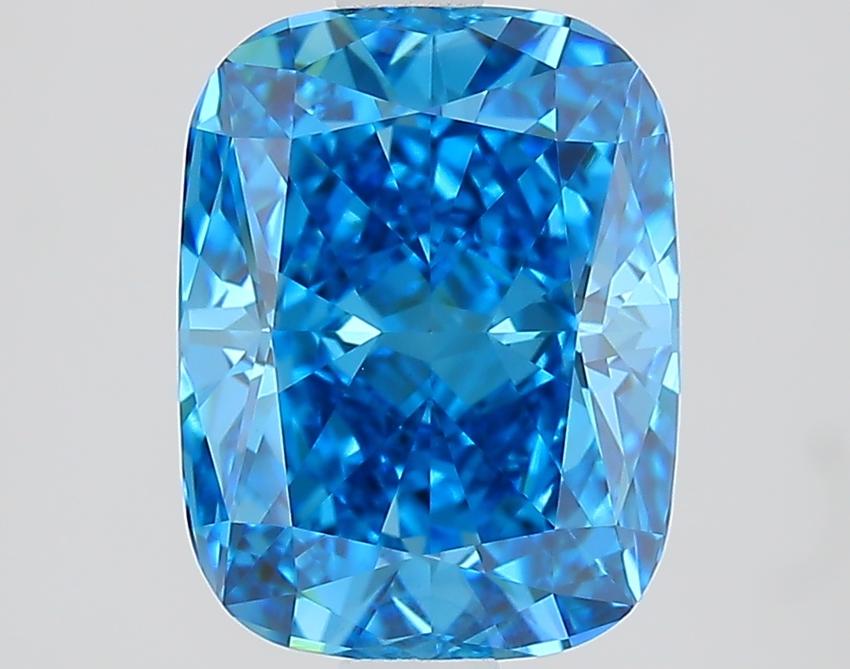 2.24 Ct. Fancy Vivid Blue Cushion Lab Grown Diamond