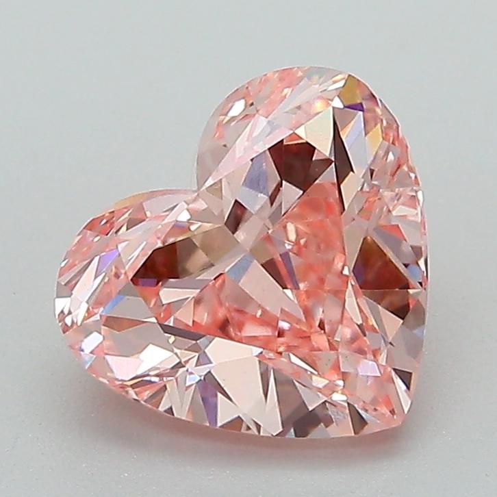 2.03 Ct. Fancy Intense Pink Heart Lab Grown Diamond