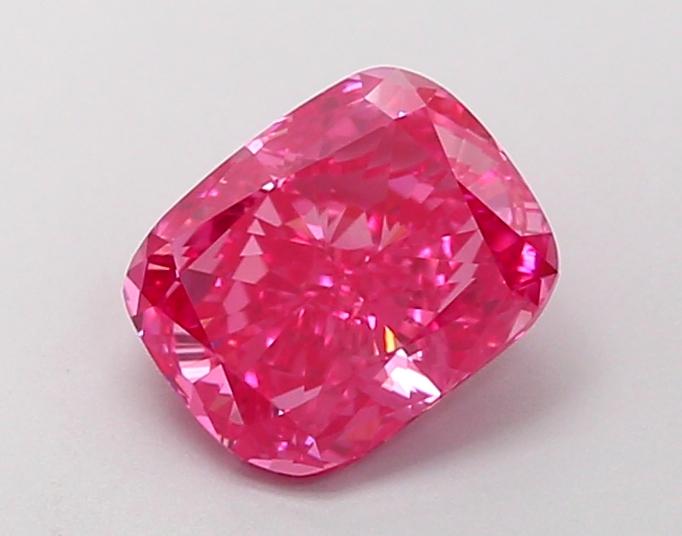 1.29 Ct. Fancy Vivid Pink Cushion Lab Grown Diamond