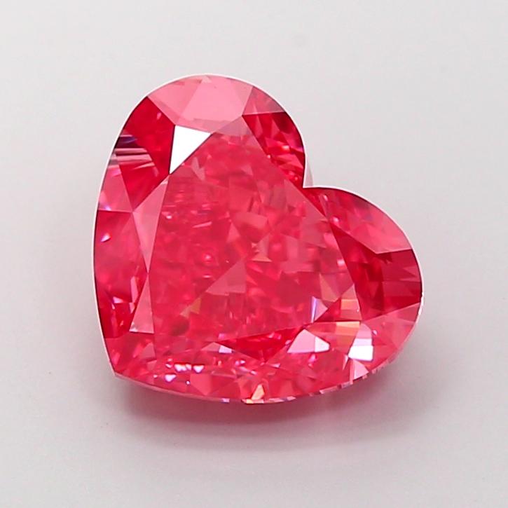 5.04 Ct. Fancy Vivid Pink Heart Lab Grown Diamond