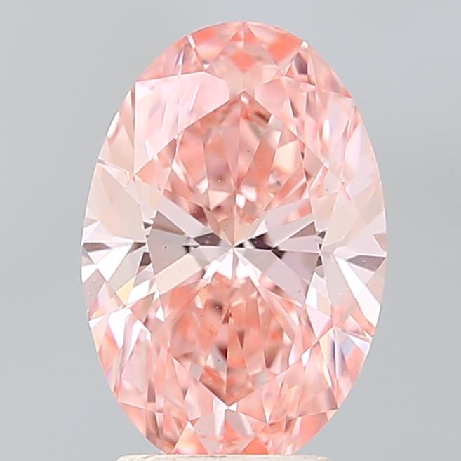 2.79 Ct. Fancy Vivid Pink Oval Lab Grown Diamond