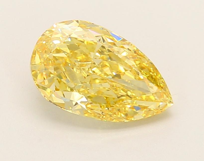 1.47 Ct. Fancy Vivid Yellow Pear Lab Grown Diamond