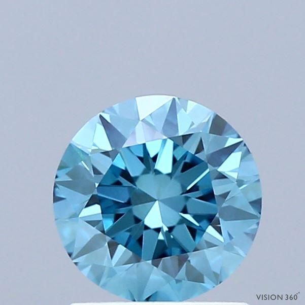 1.01 Ct. Fancy Vivid Blue Round Lab Grown Diamond