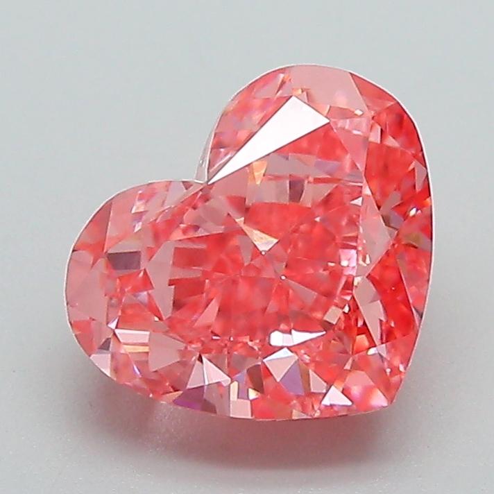 2.12 Ct. Fancy Vivid Pink Heart Lab Grown Diamond