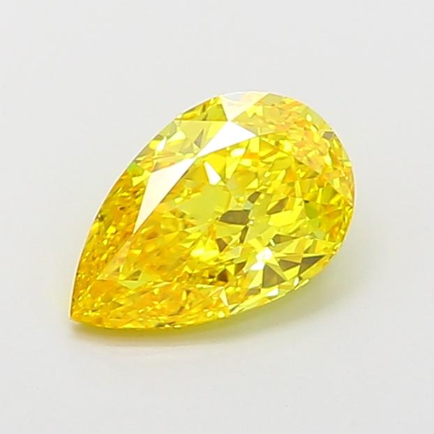 1.13 Ct. Fancy Vivid  Yellow Pear Lab Grown Diamond