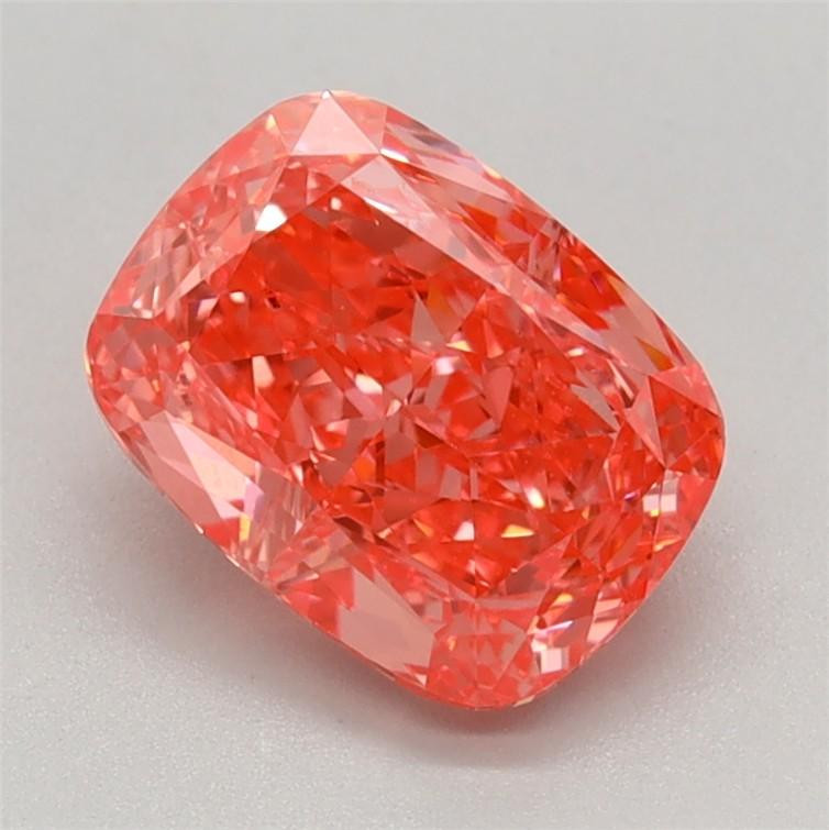1.47 Ct. Fancy Vivid Pink Cushion Lab Grown Diamond