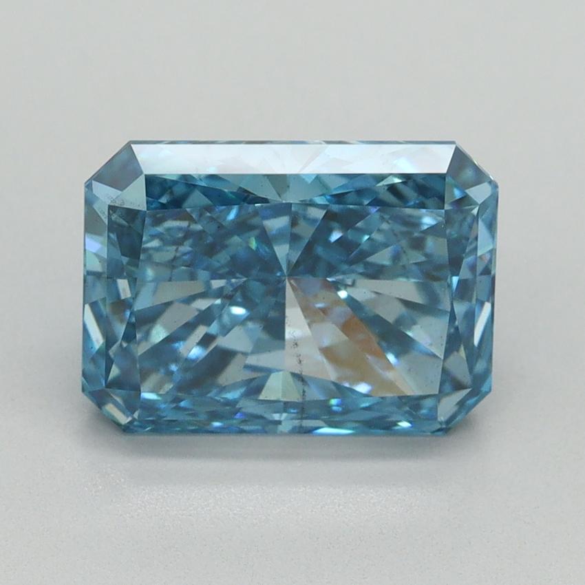 3.07 Ct. Fancy Vivid Blue Radiant Lab Grown Diamond