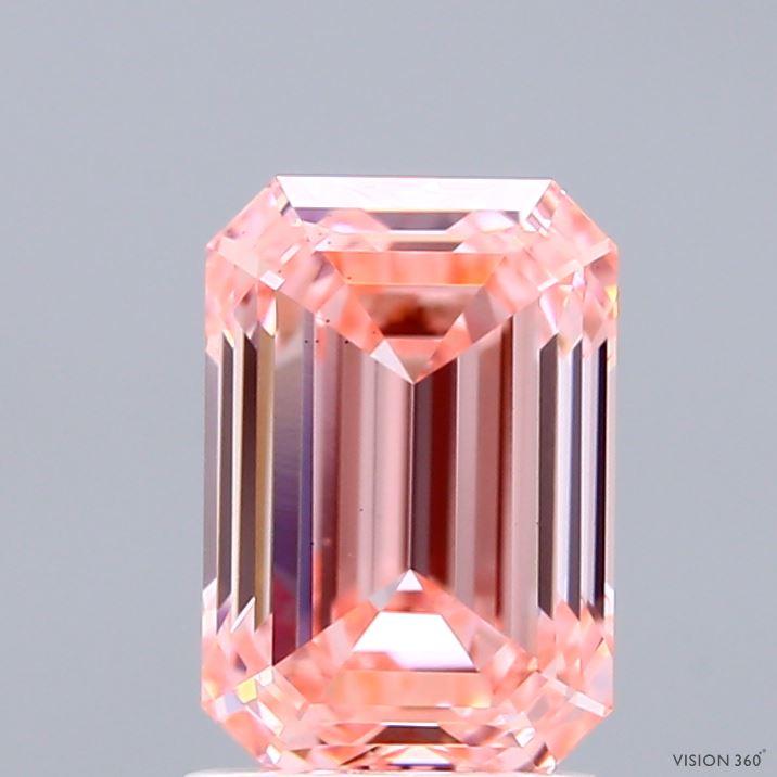 2.05 Ct. Fancy Vivid Pink Emerald Lab Grown Diamond