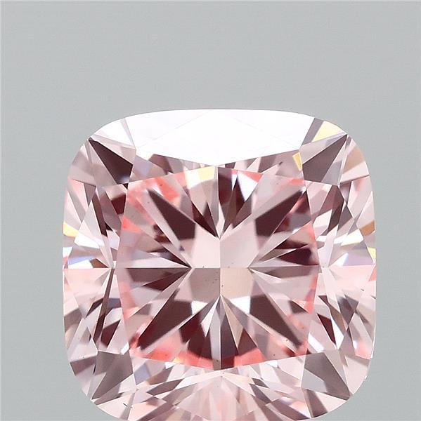 2.57 Ct. Fancy Intense Pink Cushion Lab Grown Diamond