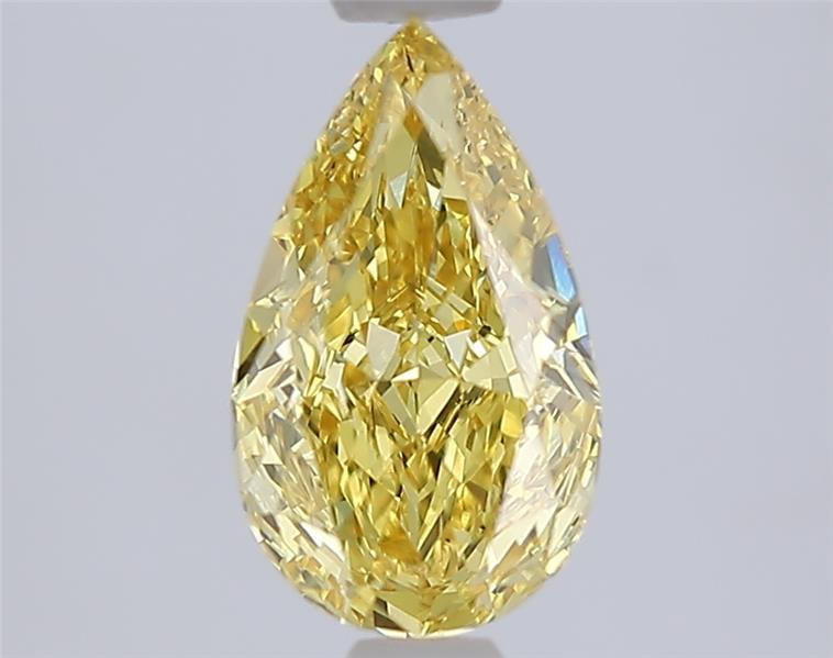 1.51 Ct. Fancy Intense  Yellow Pear Lab Grown Diamond
