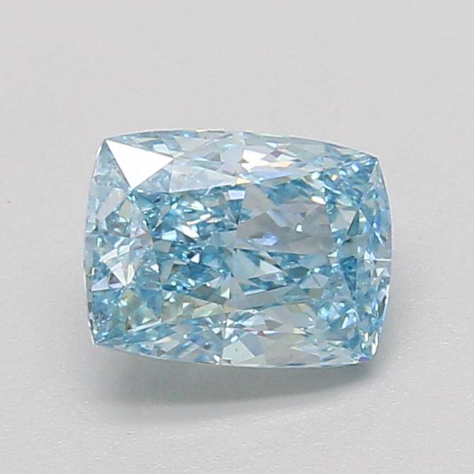 1.56 Ct. Fancy Vivid Blue Cushion Lab Grown Diamond