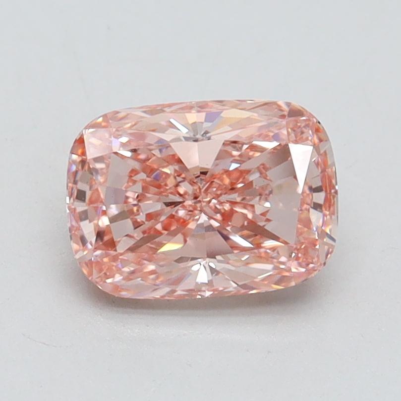 1.22 Ct. Fancy Intense Pink Cushion Lab Grown Diamond