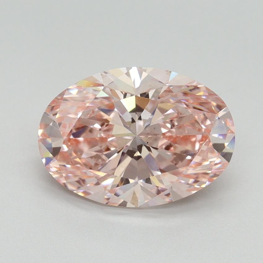 3.07 Ct. Fancy Intense Pink Oval Lab Grown Diamond