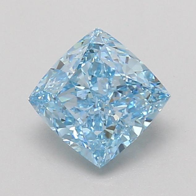1.46 Ct. Fancy Vivid Blue Cushion Lab Grown Diamond