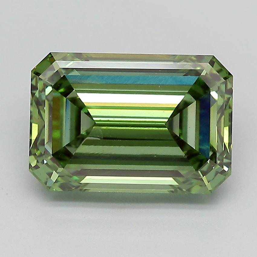 6.06 Ct. Fancy Vivid  Green Emerald Lab Grown Diamond