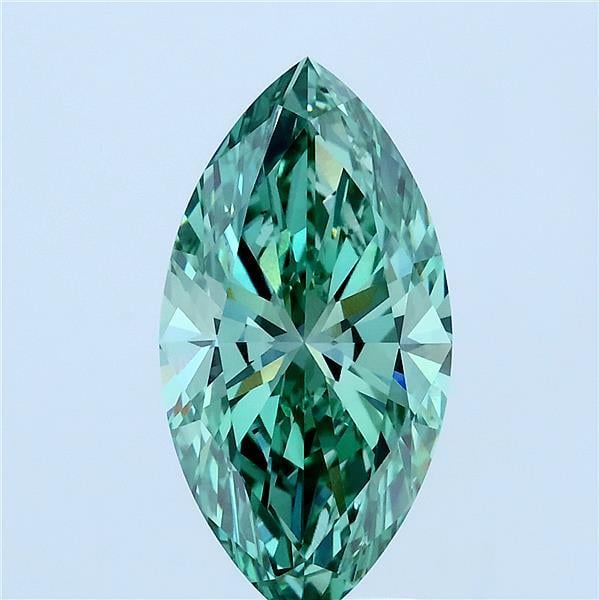 3.02 Ct. Fancy Vivid Green Marquise Lab Grown Diamond