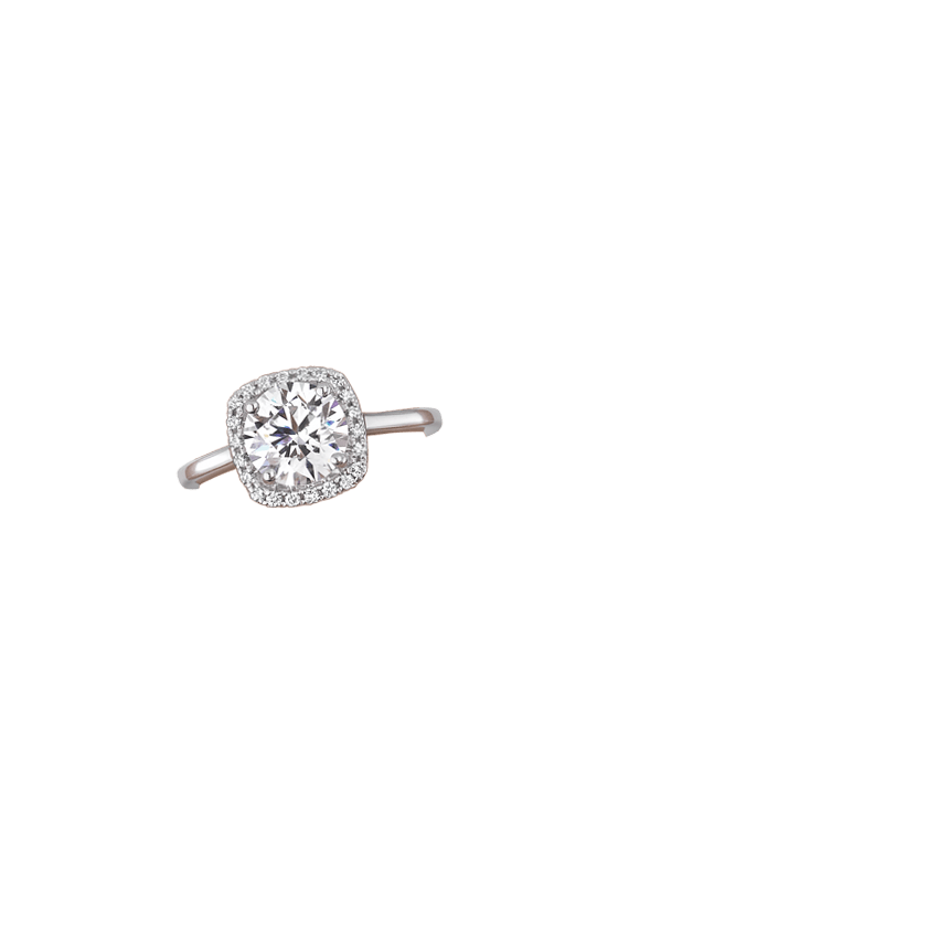 Pavé Diamond Ring | French Halo | Brilliant Earth