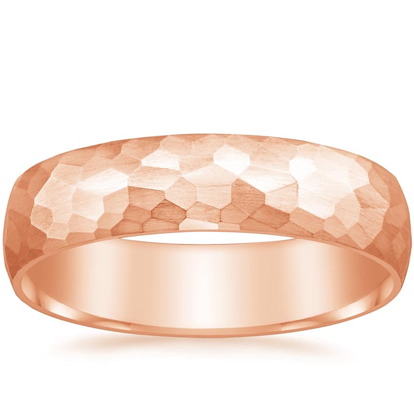 Rose gold diamond engagement ring with surprise diamond details