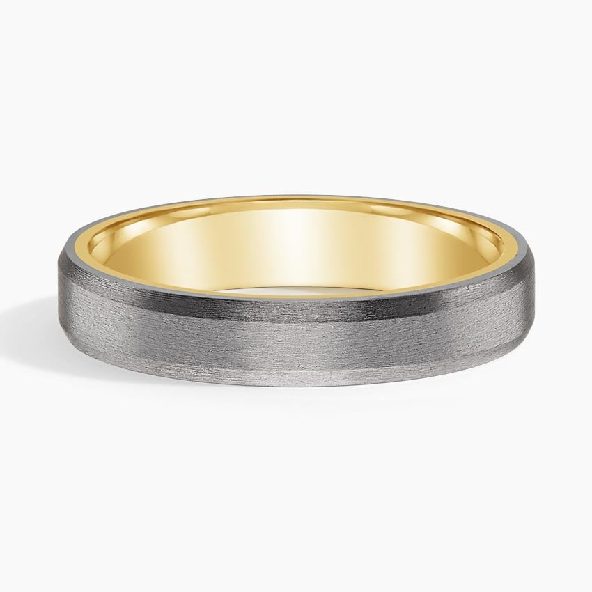 18K Yellow Gold Endeavor 4.5mm Wedding Ring, large top view