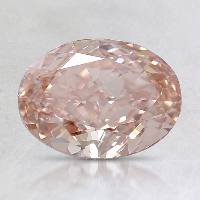 1.52 Ct. Fancy Intense Orangy Pink Oval Lab Grown Diamond