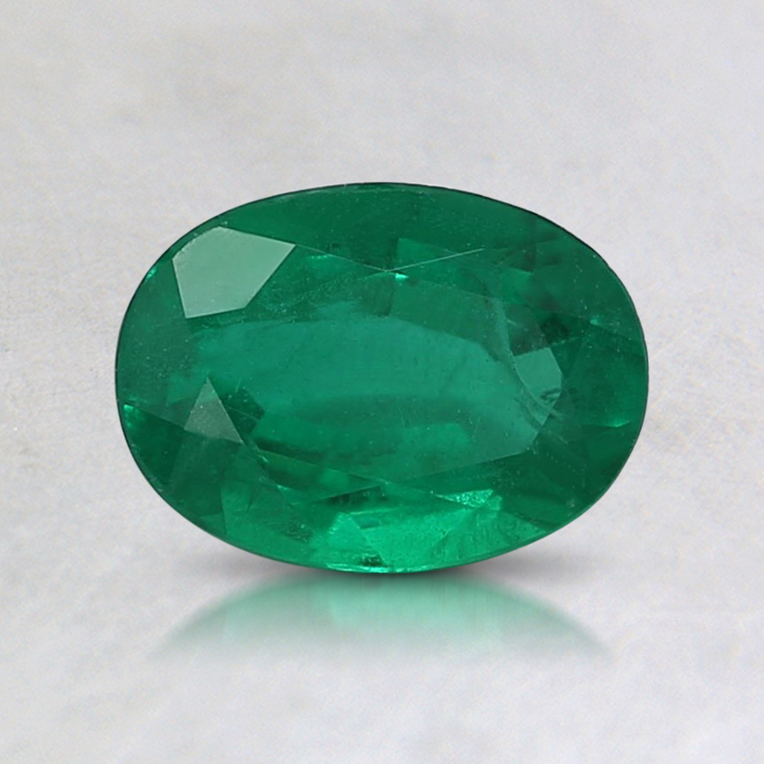 7.1x5.2mm Green Oval Emerald