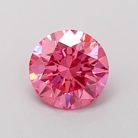 0.51 Ct. Fancy Vivid Pink Round Lab Grown Diamond