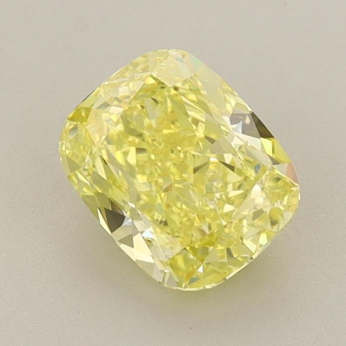 1.10 Ct. Fancy Vivid  Yellow Cushion Lab Grown Diamond