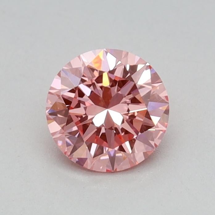 0.39 Ct. Fancy Vivid Pink Round Lab Grown Diamond