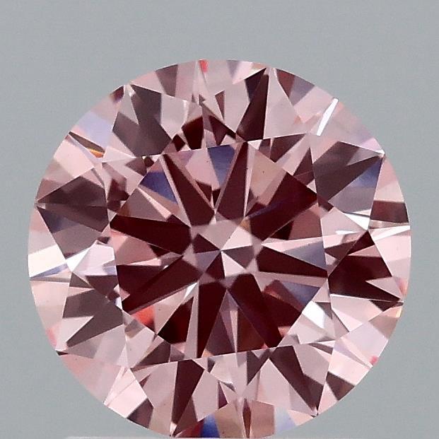 1.47 Ct. Fancy Vivid Pink Round Lab Grown Diamond