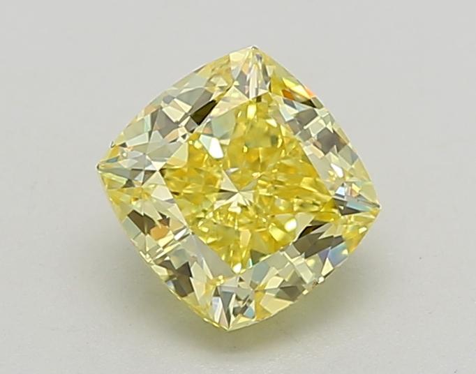 1.44 Ct. Fancy Intense  Yellow Cushion Lab Grown Diamond