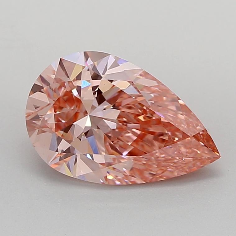 2.51 Ct. Fancy Vivid  Pink Pear Lab Grown Diamond