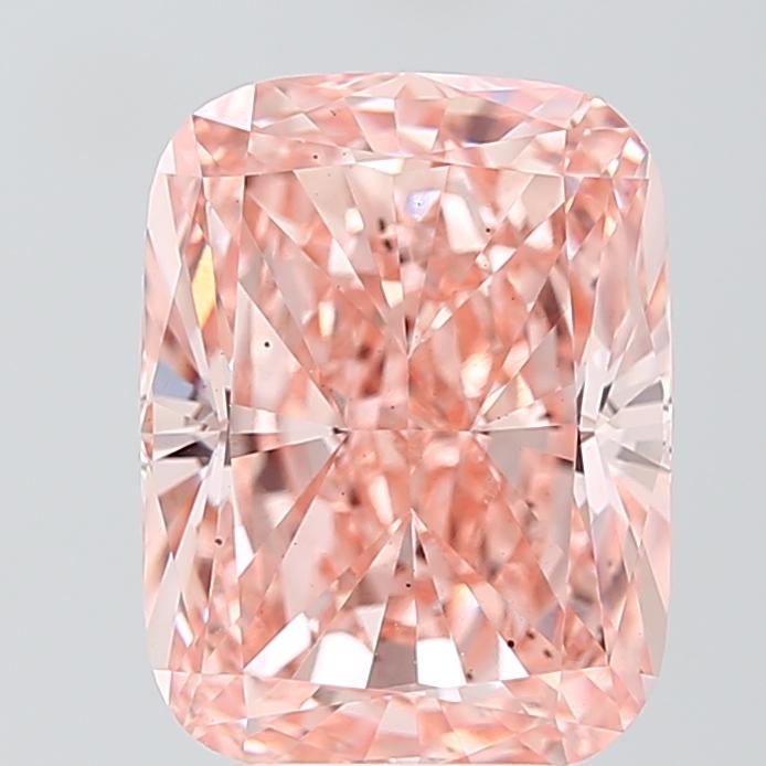 5.01 Ct. Fancy Vivid Pink Cushion Lab Grown Diamond