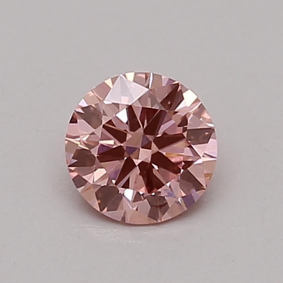 0.40 Ct. Fancy Vivid Pink Round Lab Grown Diamond