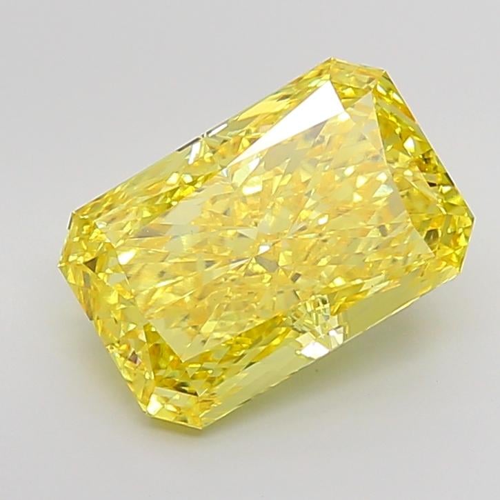 6.10 Ct. Fancy Vivid Yellow Radiant Lab Grown Diamond