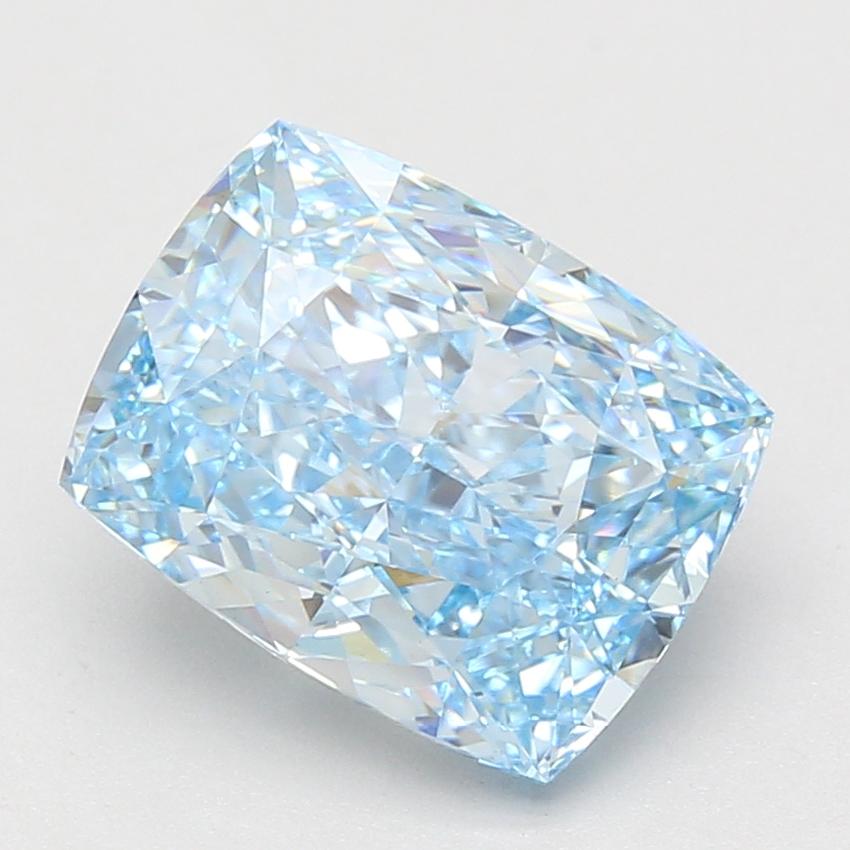 5.08 Ct. Fancy Vivid Blue Cushion Lab Grown Diamond