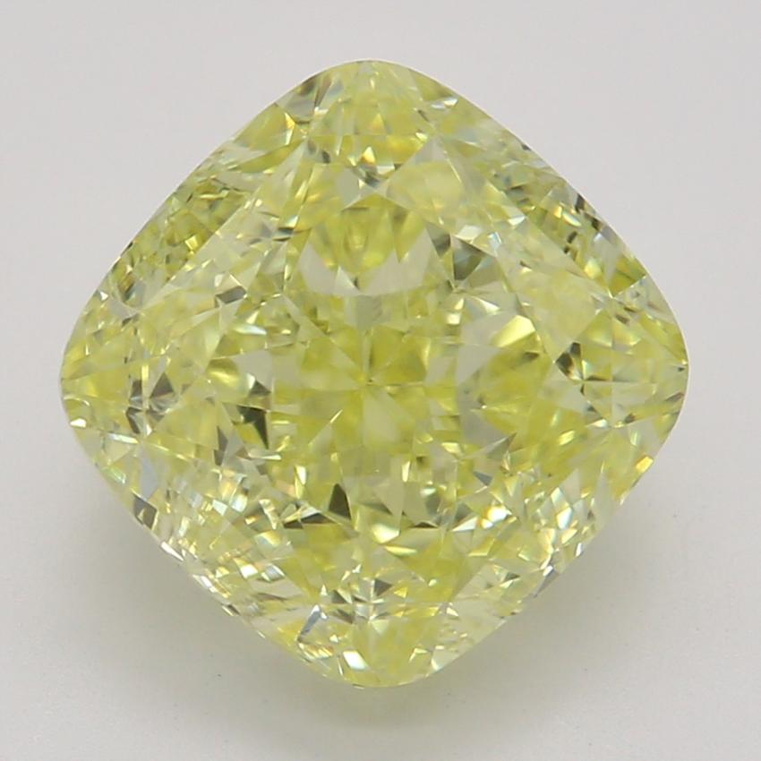 2.26 Ct. Fancy Intense Yellow Cushion Diamond