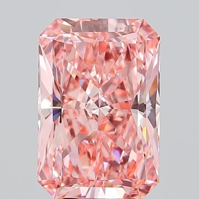 5.02 Ct. Fancy Vivid Pink Radiant Lab Grown Diamond