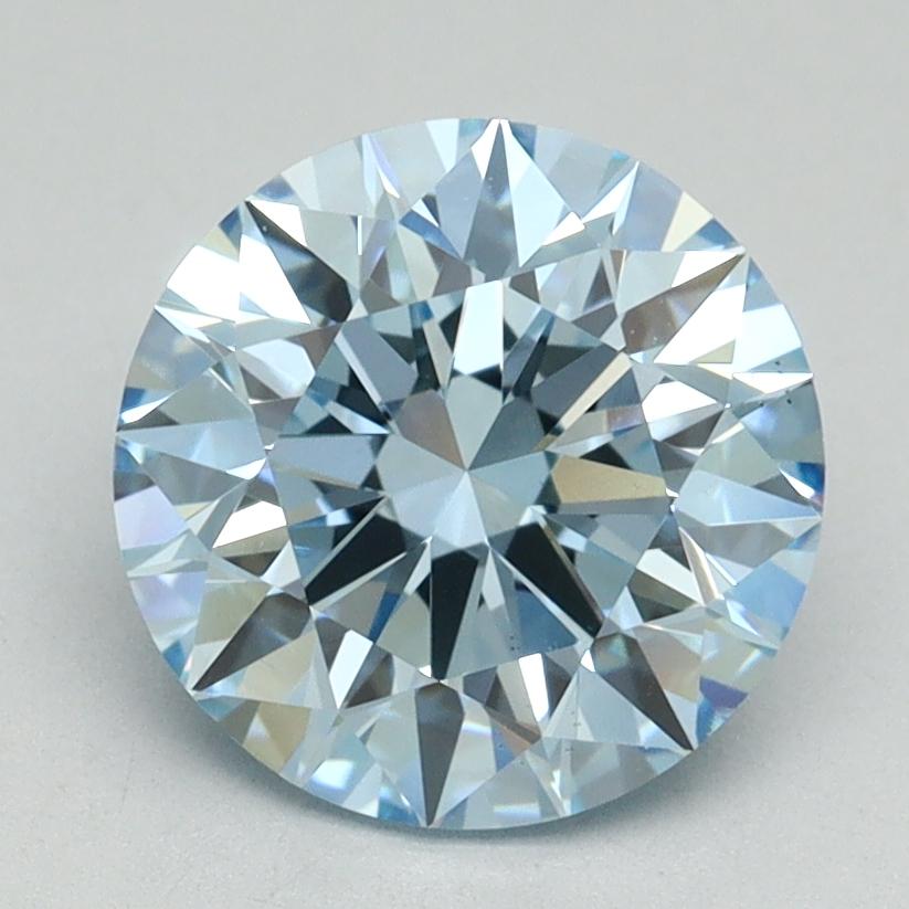 2.45 Ct. Fancy Intense Blue Round Lab Grown Diamond