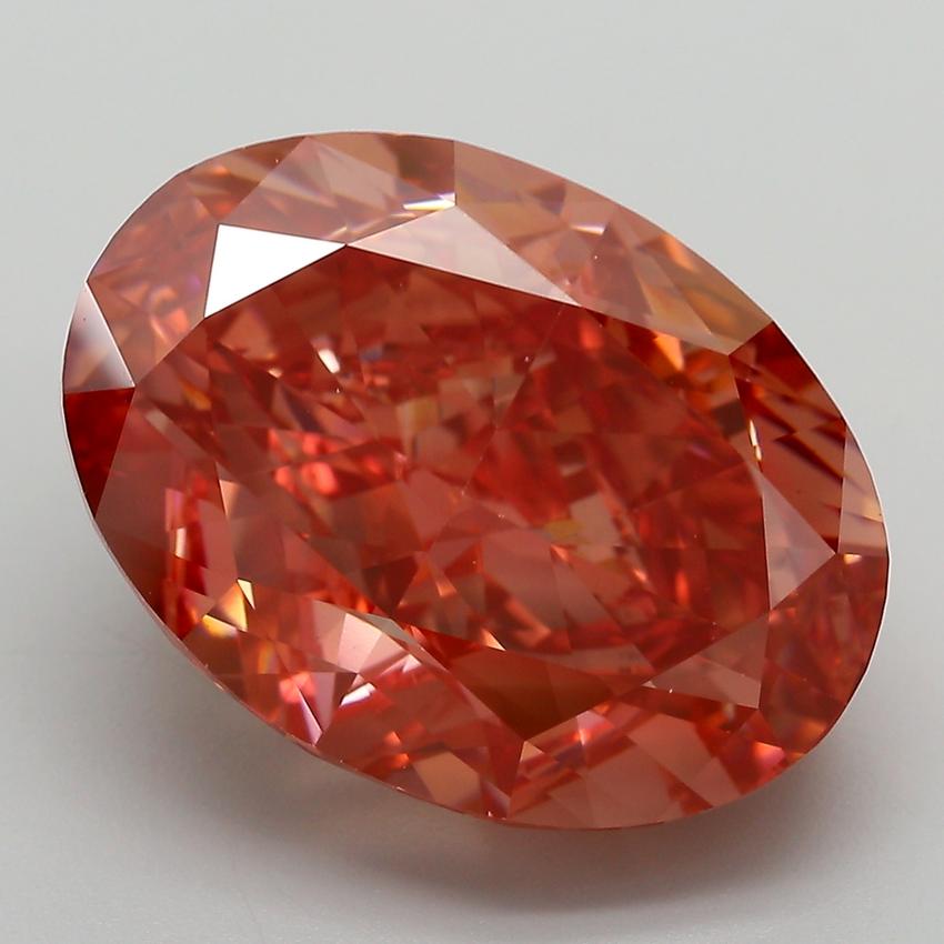13.78 Ct. Fancy Vivid  Pink Oval Lab Grown Diamond