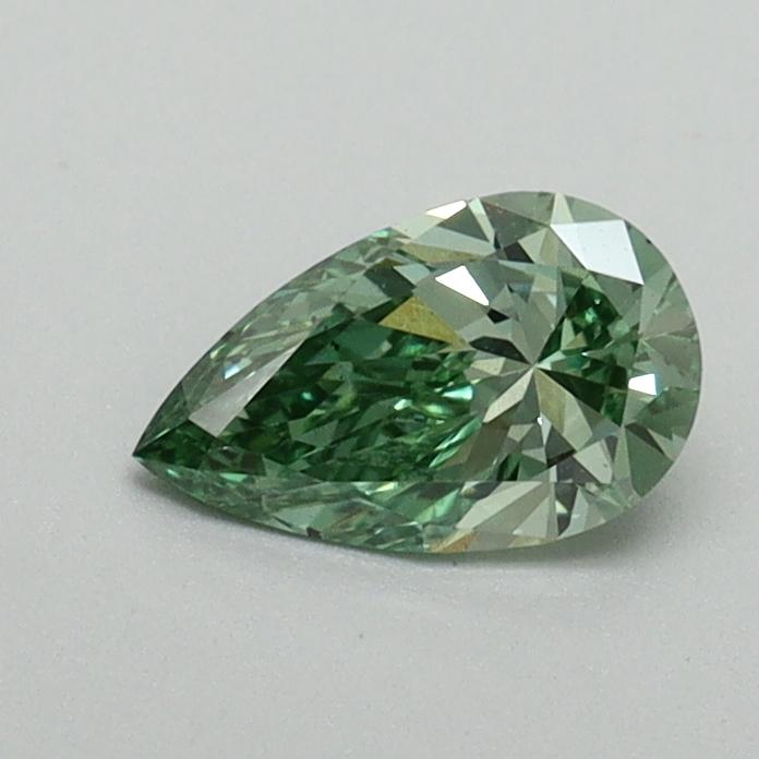 0.45 Ct. Fancy Vivid Pacific Green Pear Lab Grown Diamond