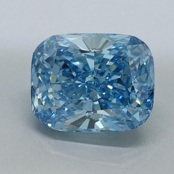 1.03 Ct. Fancy Vivid Blue Cushion Lab Grown Diamond