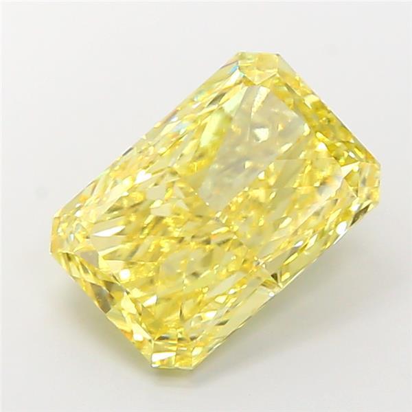 7.09 Ct. Fancy Vivid  Yellow Radiant Lab Grown Diamond