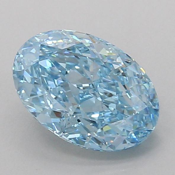 1.82 Ct. Fancy Vivid Blue Oval Lab Grown Diamond