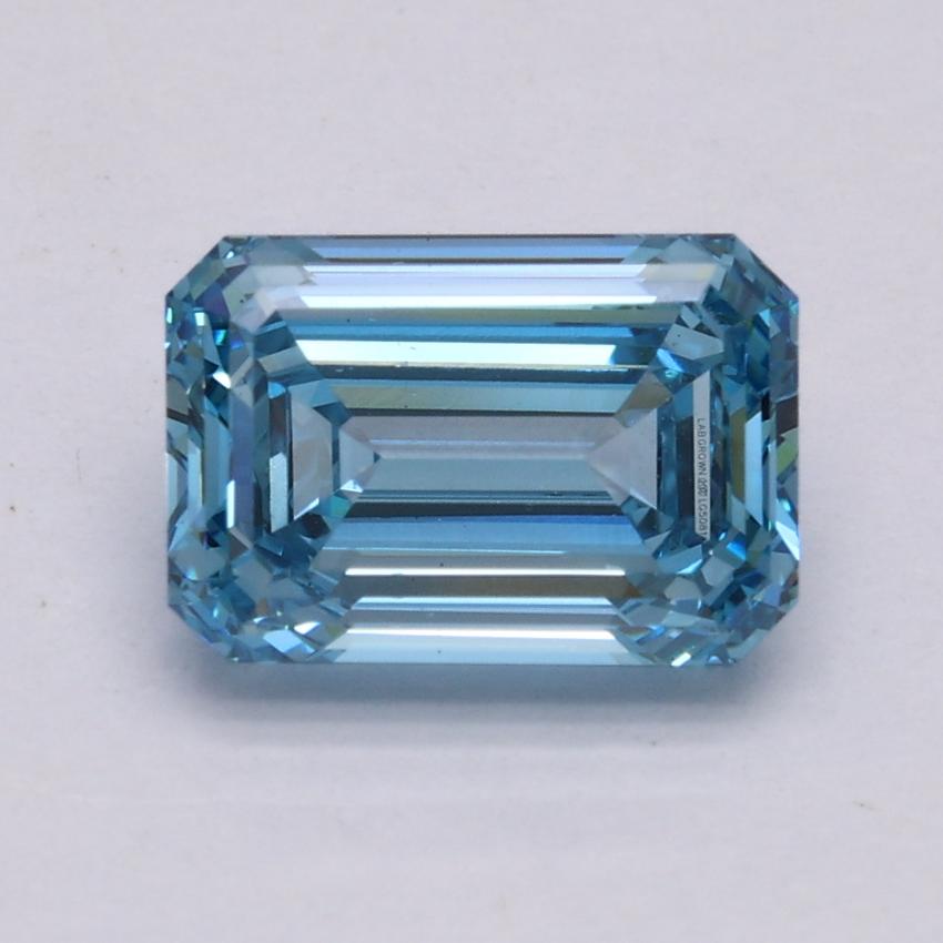 1.71 Ct. Fancy Intense Blue Emerald Lab Grown Diamond